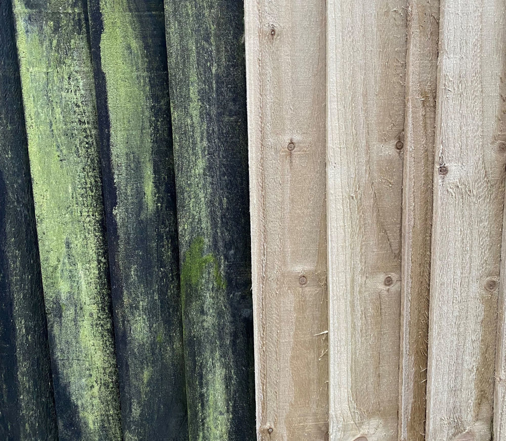 Weathered wooden shed